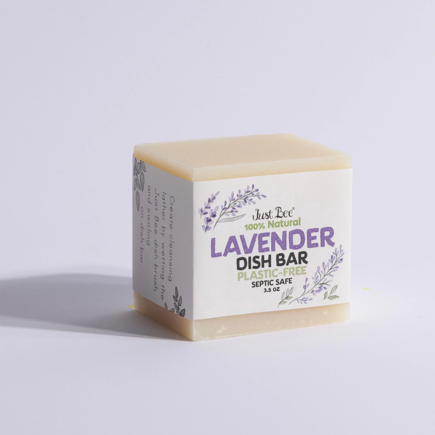 Lavender Dish Bar - Plastic Free by Just Bee Just Bee Cosmetics