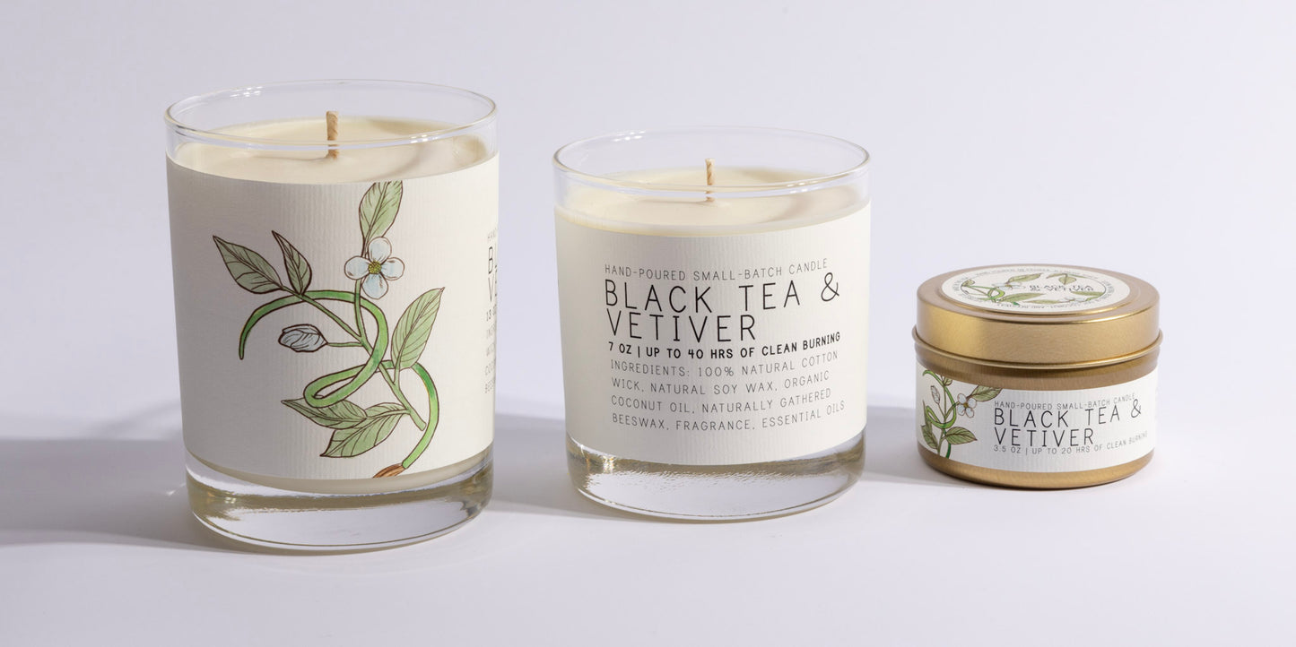 Black Tea Vetiver - Just Bee Candles