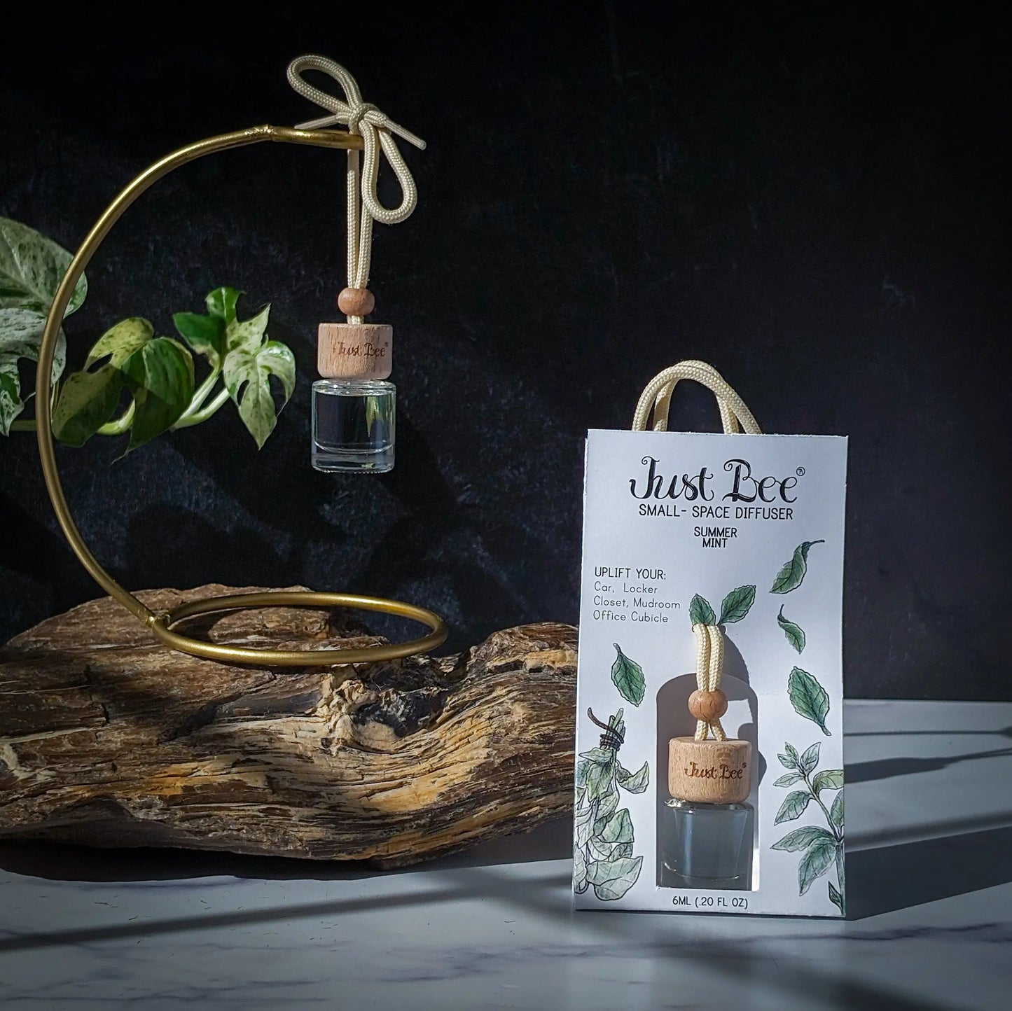 Small-Space Hanging Diffuser - Summer Mint Just Bee Cosmetics