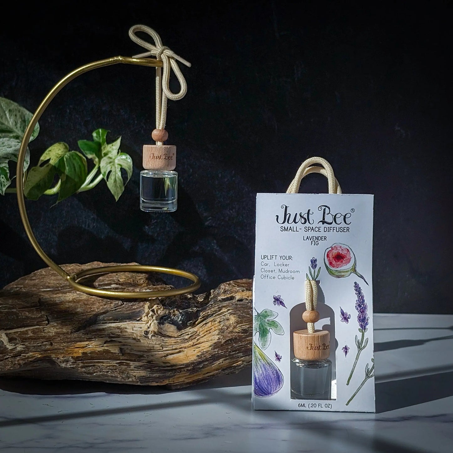Small-Space Hanging Diffuser - Lavender Fig Just Bee Cosmetics