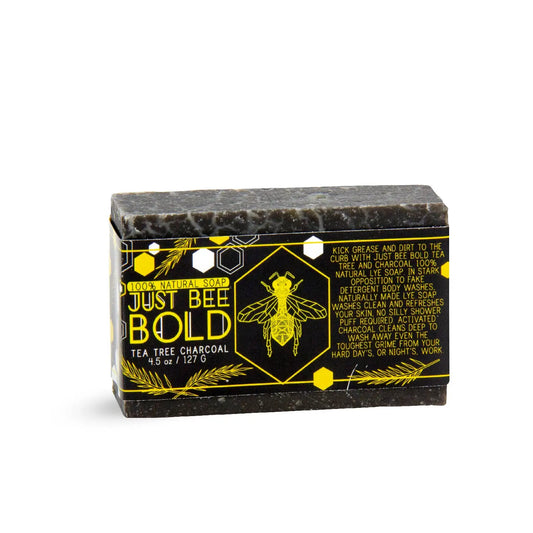Just Bee Bold Soap - Tea Tree Charcoal Just Bee Bold