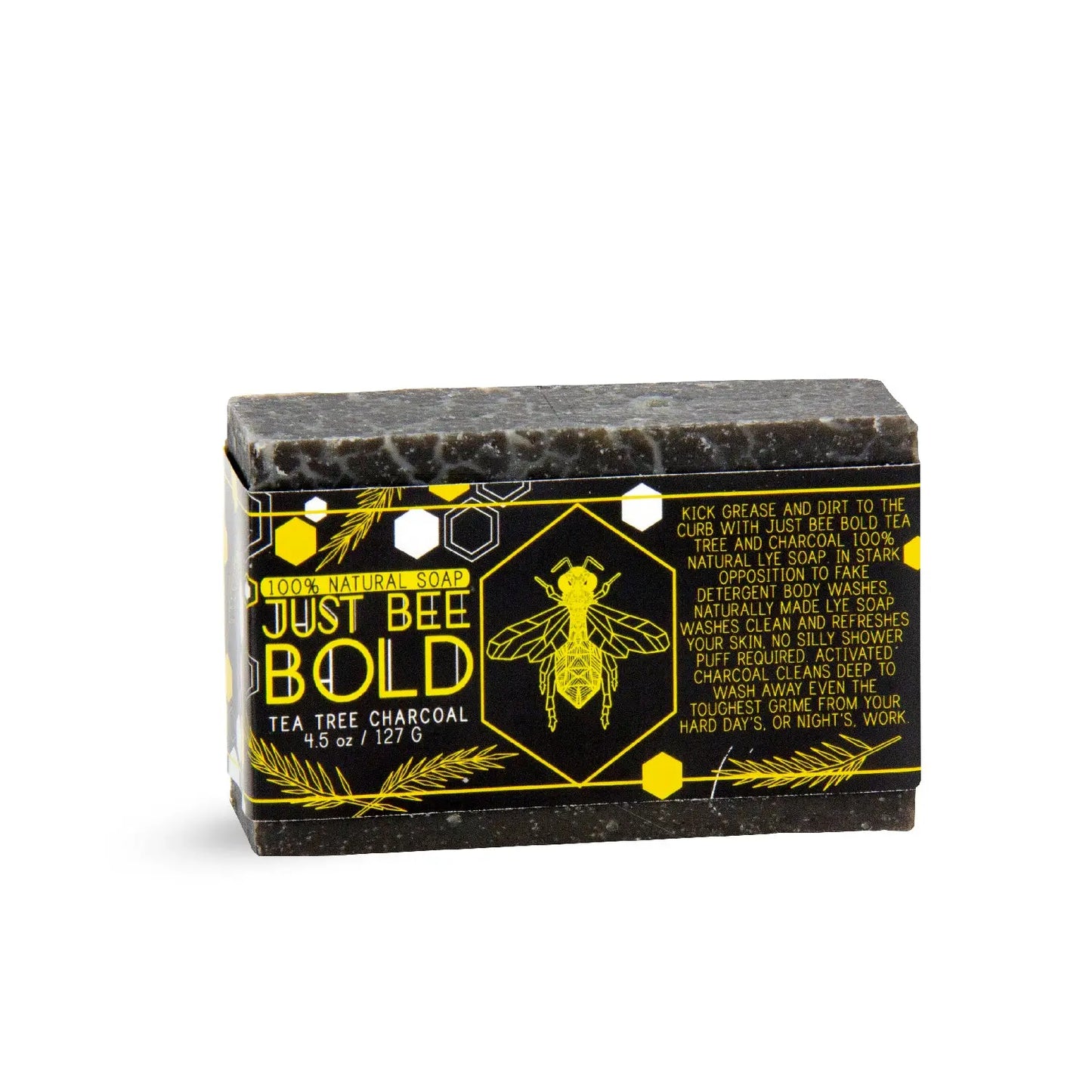 Just Bee Bold Tea Tree Charcoal - 100% Natural Organic Bar Soap Just Bee Bold