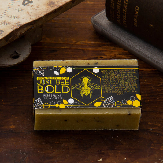 Just Bee Bold Peppermint - 100% Natural Organic Bar Soap Just Bee Bold