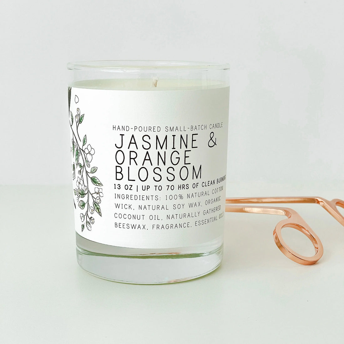 Introducing our newest candle scent:  Jasmine and Orange Blossom