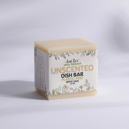 Unscented Dish Bar - Plastic Free by Just Bee Just Bee Cosmetics