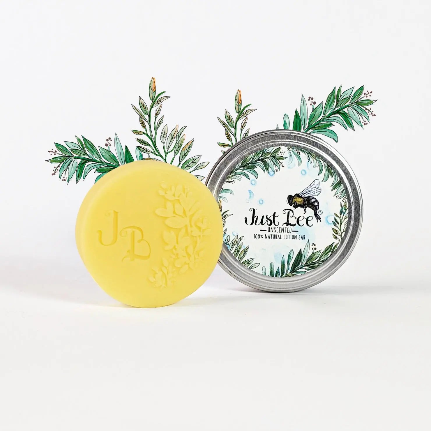 Unscented - 100% Natural Lotion Bar Just Bee Cosmetics