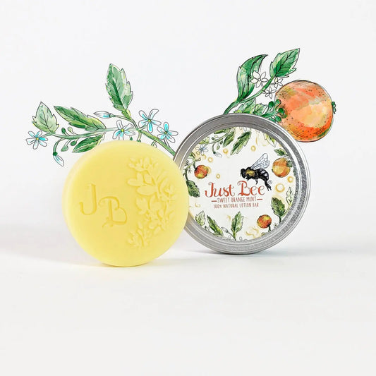 Sweet Orange Mint - 100% Natural Lotion Bar Just Bee Cosmetics