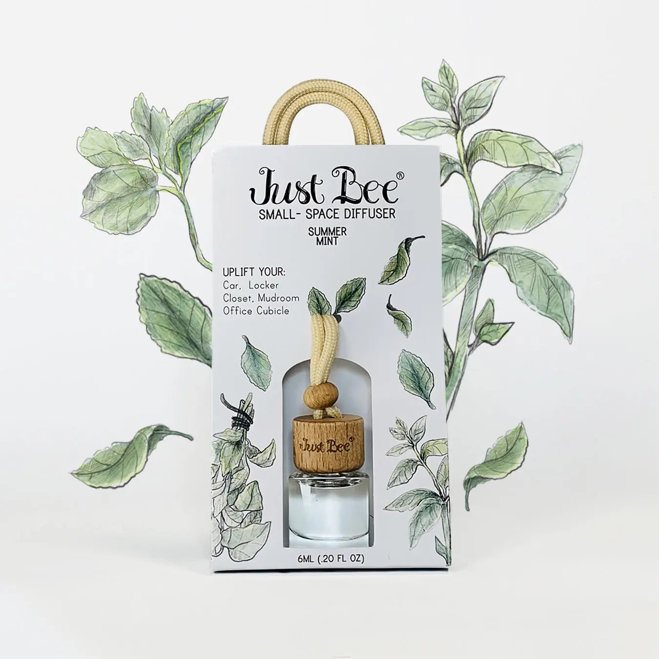 Small-Space Hanging Diffuser - Summer Mint Just Bee Cosmetics