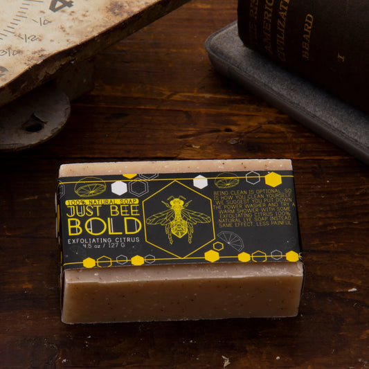 Just Bee Bold Exfoliating Citrus - 100% Natural Organic Bar Soap