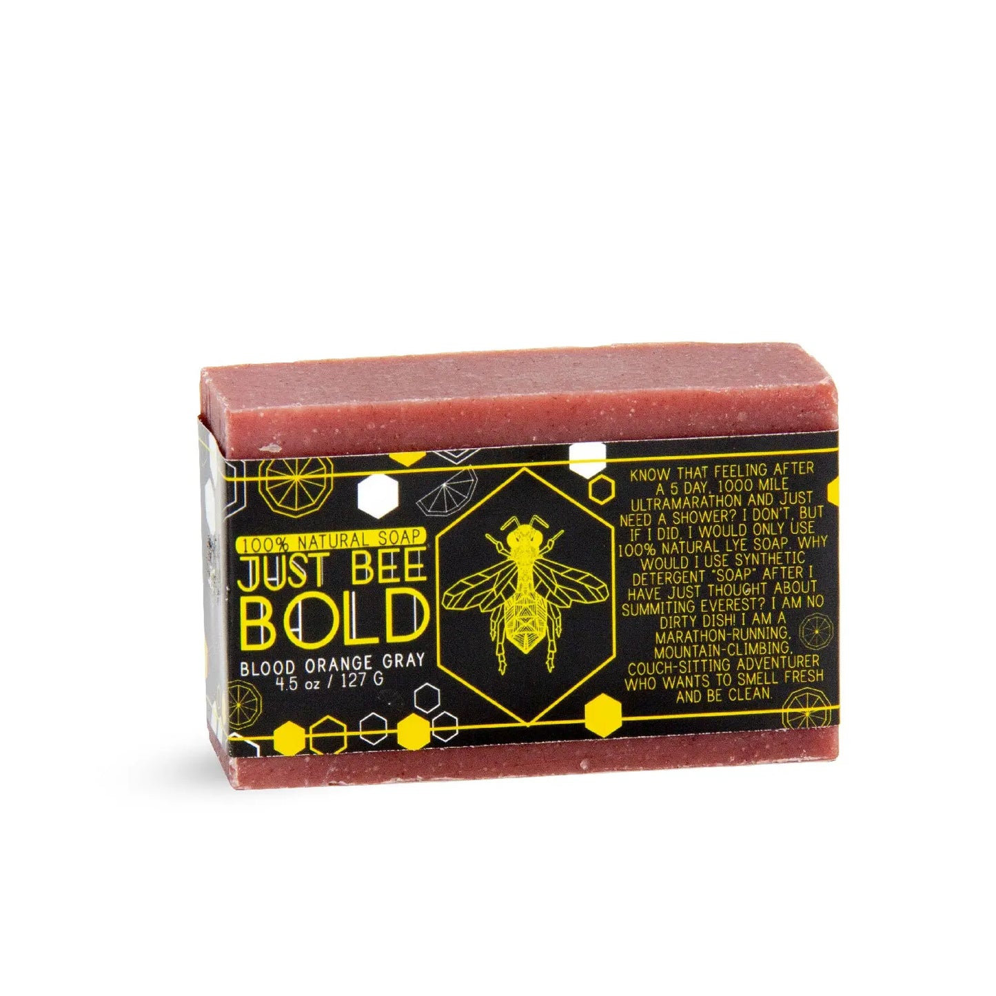 Just Bee Bold Blood Orange Gray  - 100% Natural Organic Bar Soap
