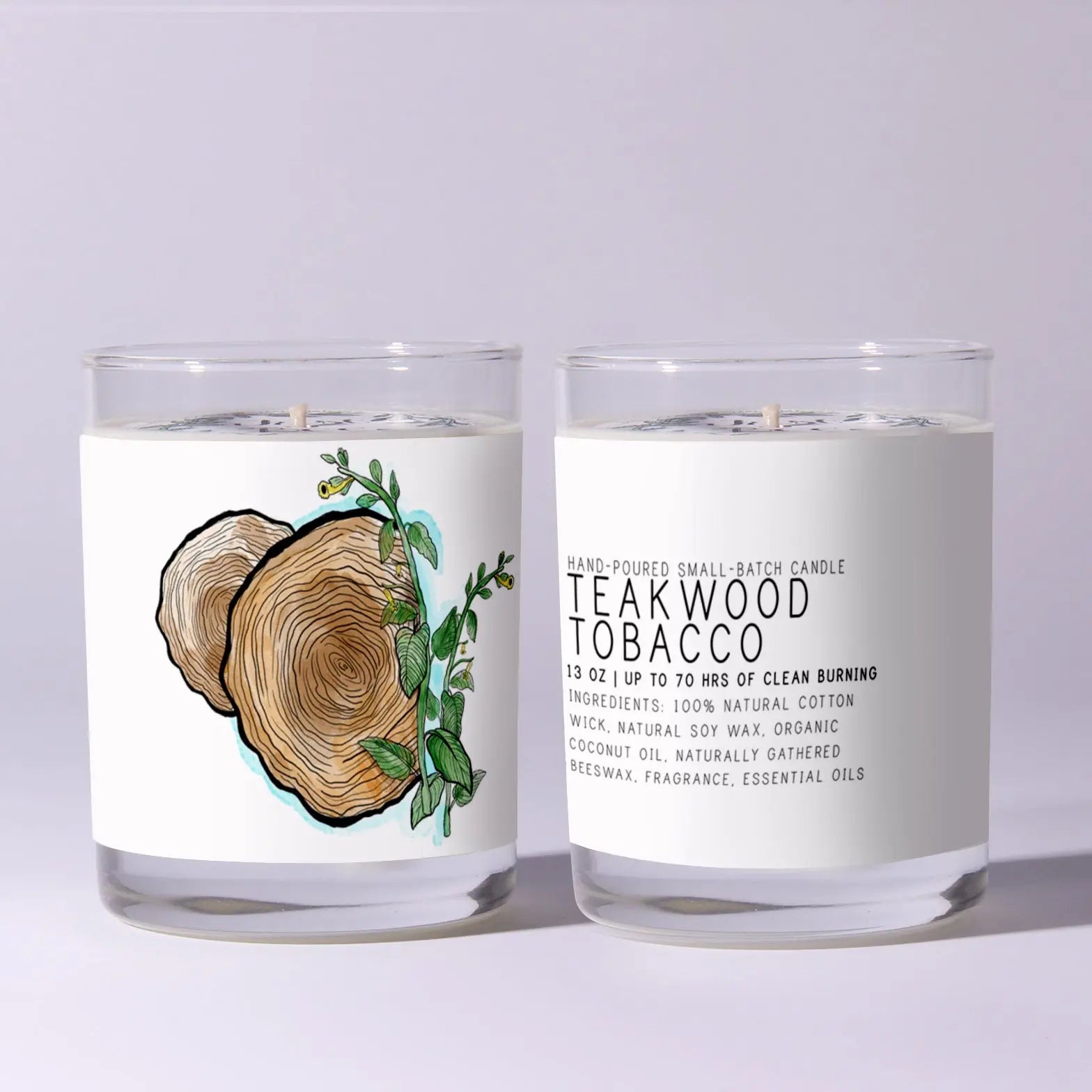 Mahogany Teakwood Candle, Small Batch Soy